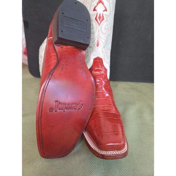 Boots Ferrini Italia D-Toe US Size 8D Made in Italy Western Style main image 4